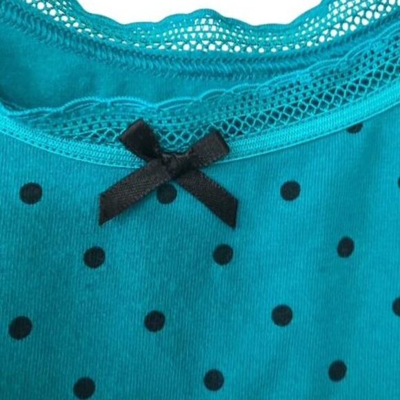 Cute Polka Dot and Lace Tank Top - Picture 2 of 2